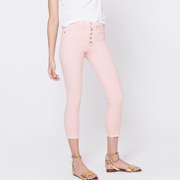 Veronica Beard Denim - Veronica Beard pink Debbie 10” Skinny Jeans sz. 27